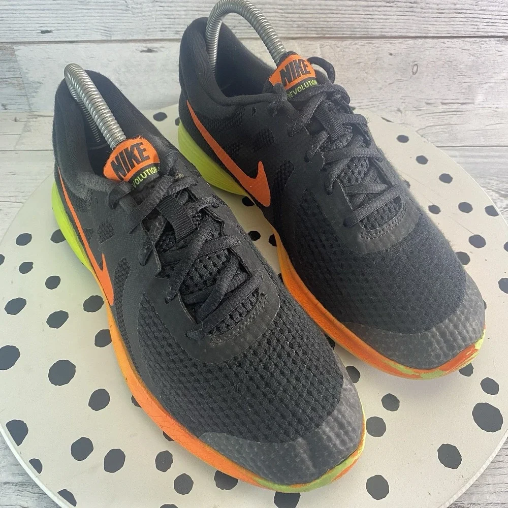 Nike Revolution 4 Shoes Boys 6.5Y Black Breathable Comfort Athletic AR2416-001